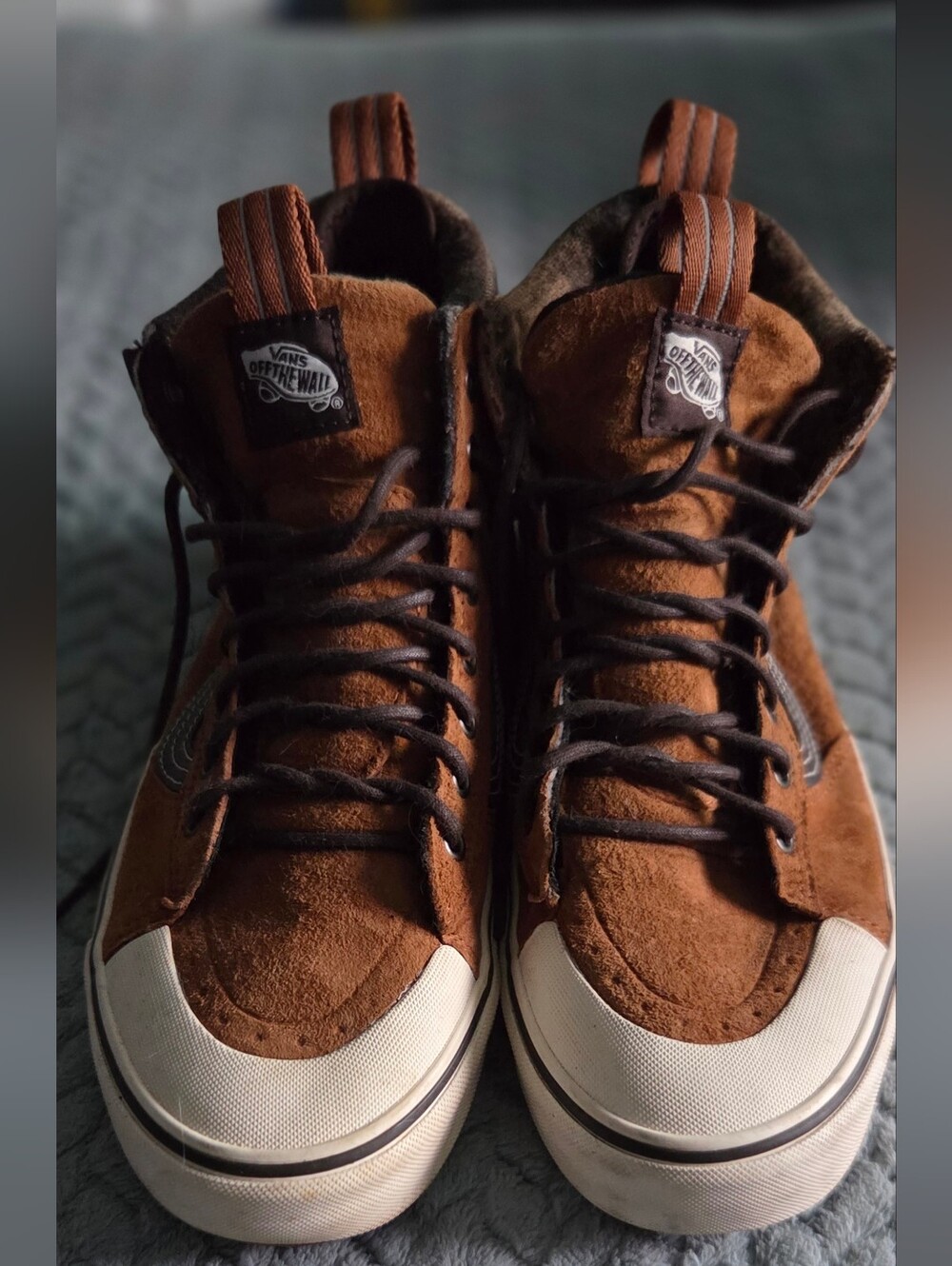 Vans Brown Suede High-Top Sneakers for Men